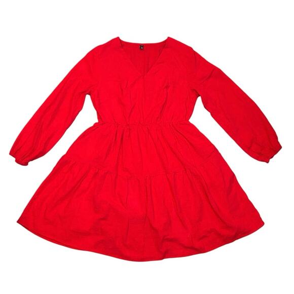 Red Gauzy Linen Dress Red Size Medium - Picture 1 of 2